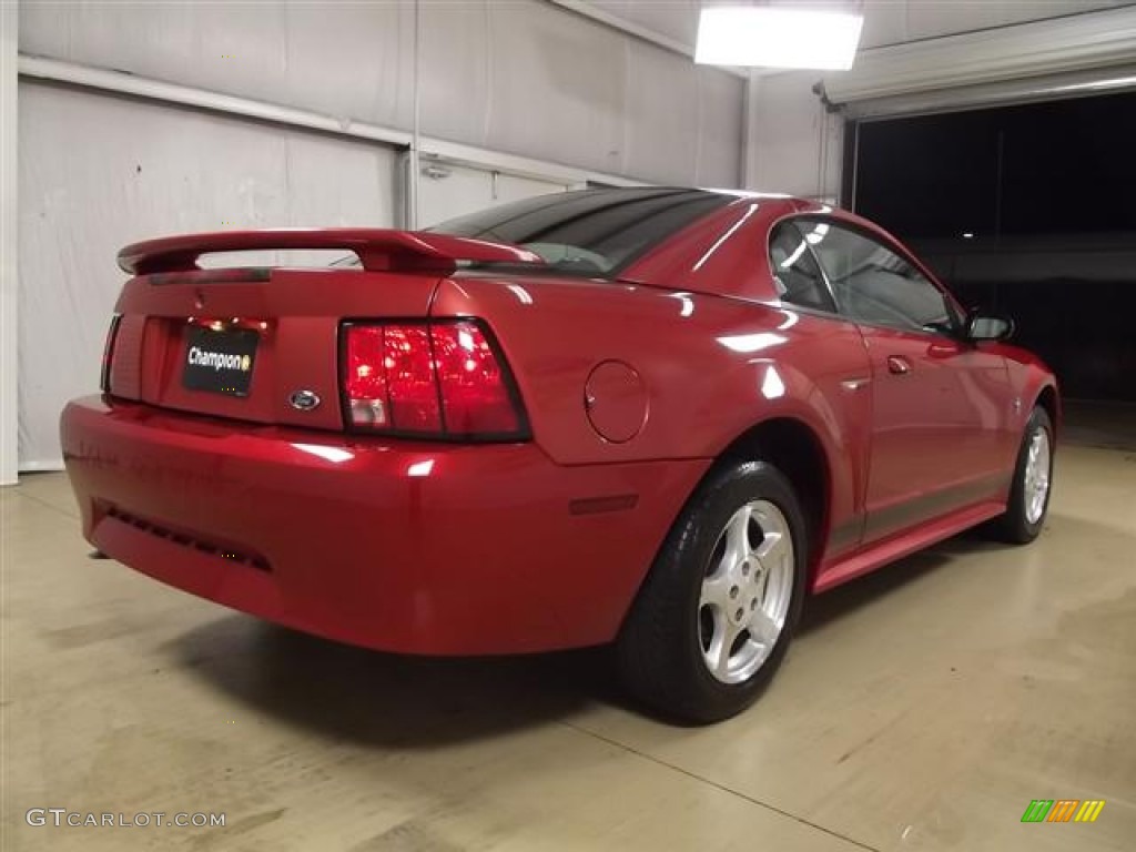 2002 Mustang V6 Coupe - Laser Red Metallic / Medium Graphite photo #4