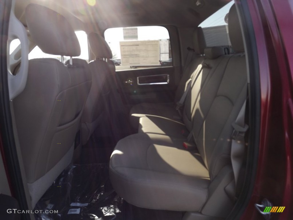 2012 Ram 1500 Laramie Crew Cab 4x4 - Deep Cherry Red Crystal Pearl / Light Pebble Beige/Bark Brown photo #14