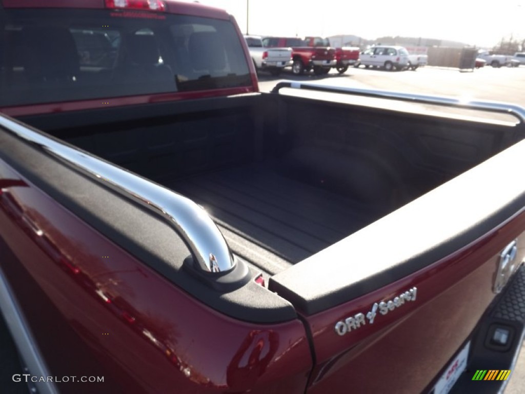 2012 Ram 1500 Laramie Crew Cab 4x4 - Deep Cherry Red Crystal Pearl / Light Pebble Beige/Bark Brown photo #15