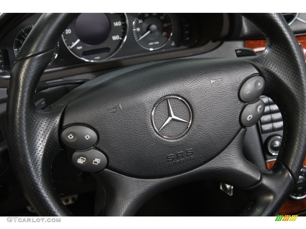 2007 Mercedes-Benz CLK 550 Cabriolet Black Steering Wheel Photo #59754606