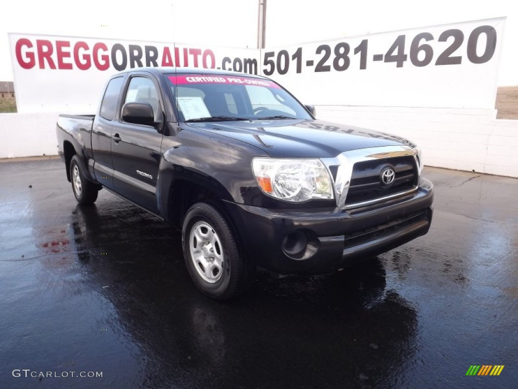 2008 Tacoma Access Cab - Black Sand Pearl / Graphite Gray photo #1