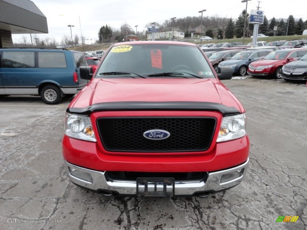 2004 F150 XLT Regular Cab 4x4 - Bright Red / Dark Flint photo #8