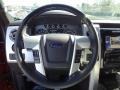 Platinum Sienna Brown/Black Leather 2012 Ford F150 Platinum SuperCrew 4x4 Steering Wheel