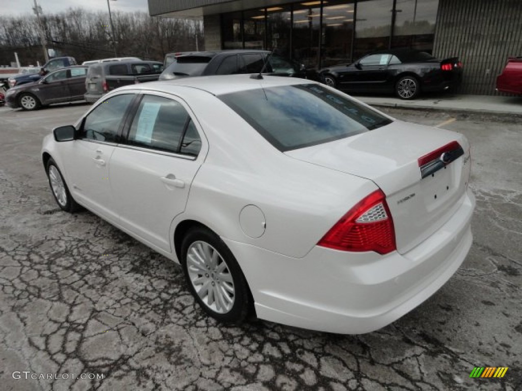 2010 Fusion Hybrid - White Platinum Tri-coat Metallic / Charcoal Black photo #2