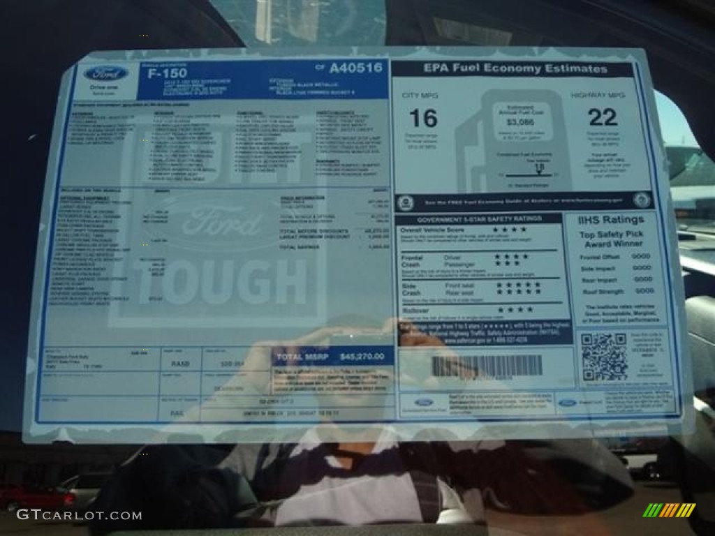 2012 Ford F150 Lariat SuperCrew Window Sticker Photo #59757587