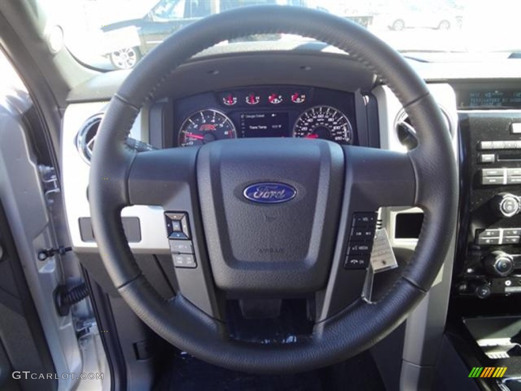 2012 Ford F150 FX2 SuperCrew Black Steering Wheel Photo #59757800
