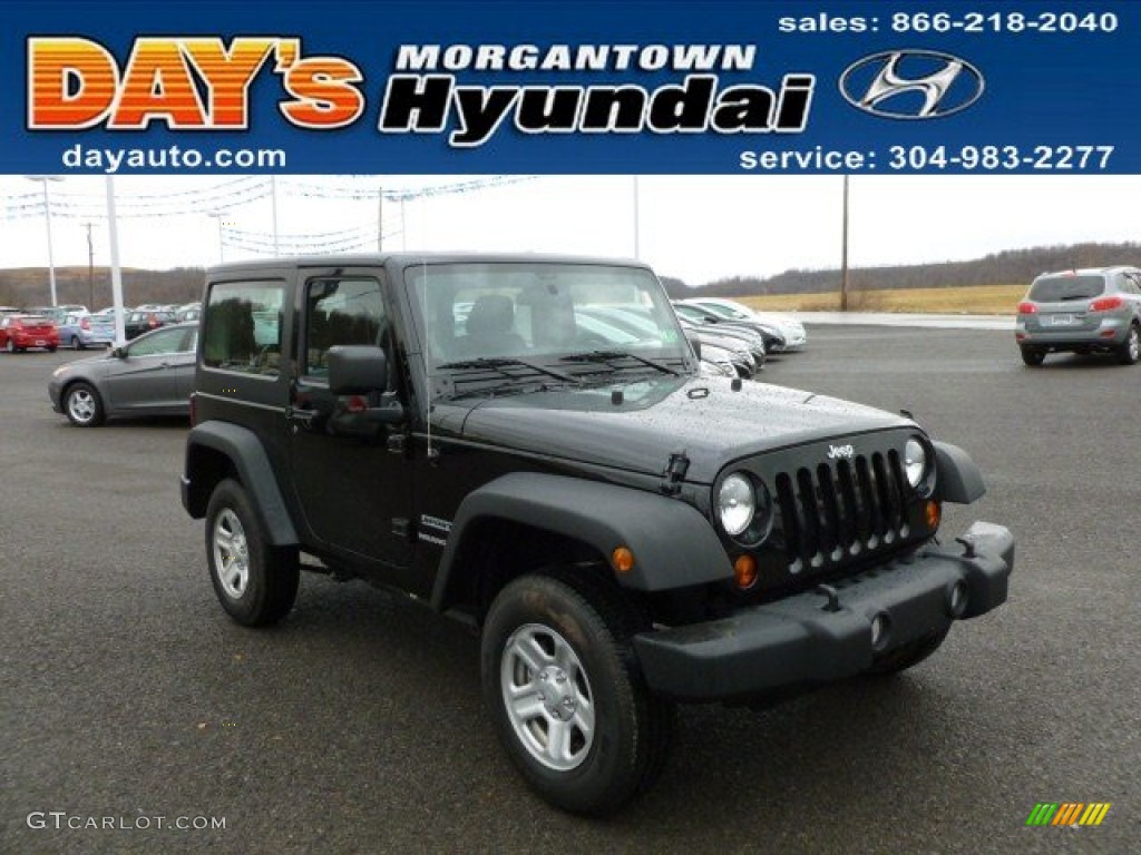 2011 Wrangler Sport 4x4 - Black / Black photo #1