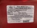 2012 Red Candy Metallic Ford F150 Lariat SuperCrew  photo #36