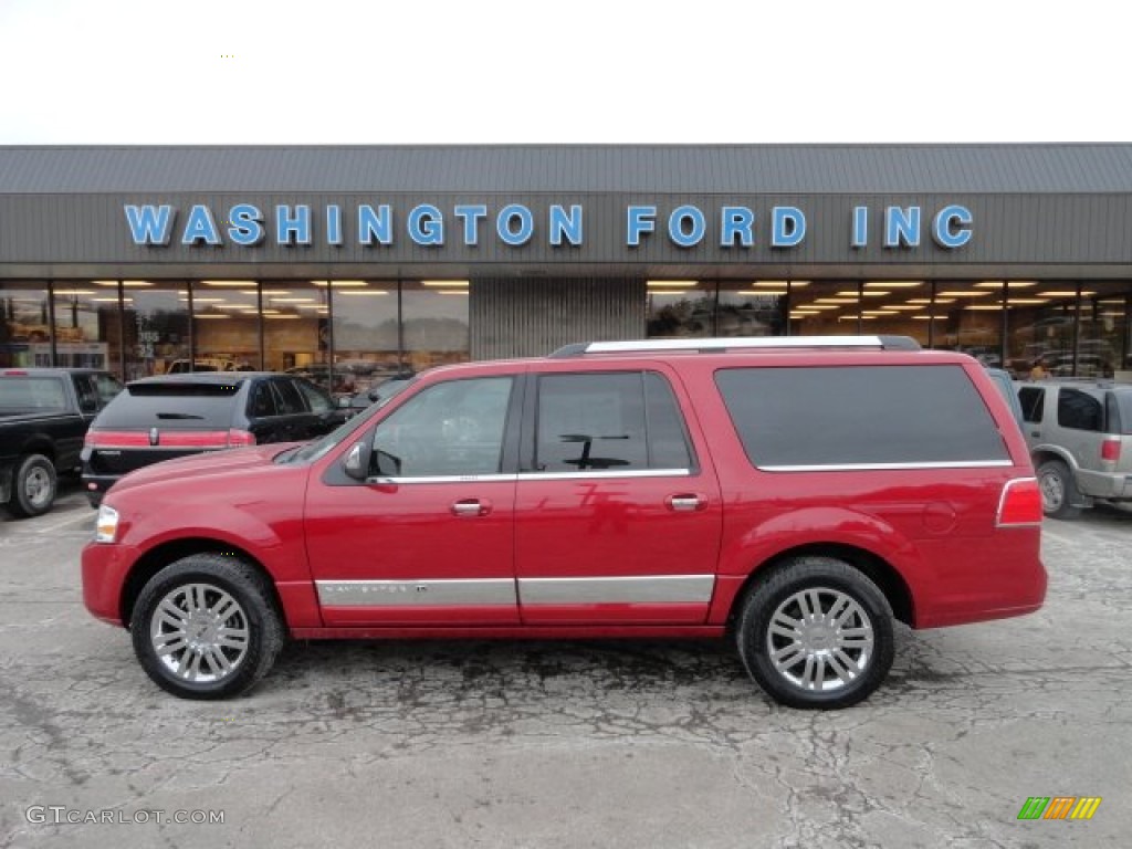 2009 Navigator L 4x4 - Sangria Red Metallic / Charcoal Black photo #1