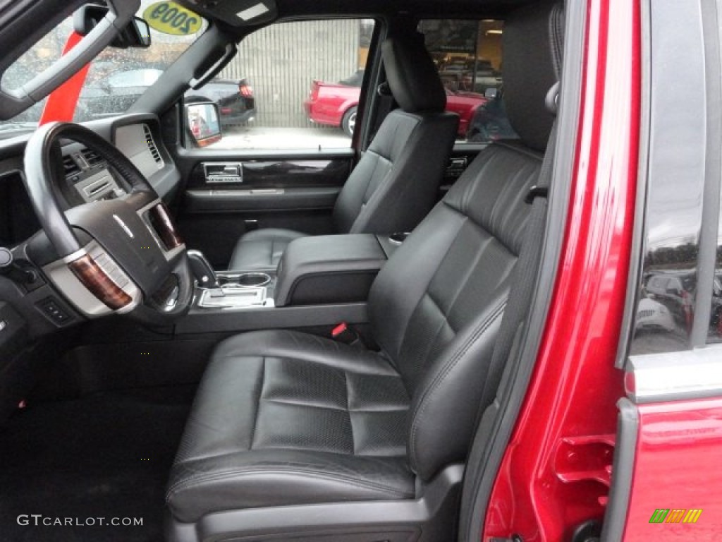 Charcoal Black Interior 2009 Lincoln Navigator L 4x4 Photo #59759006