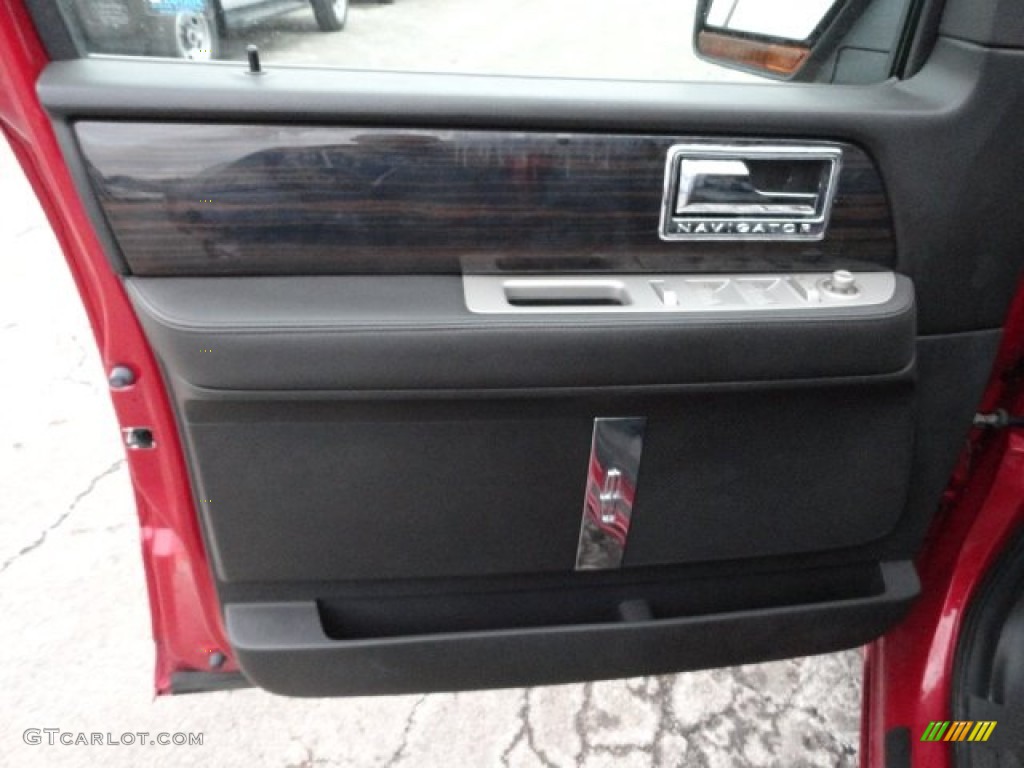 2009 Lincoln Navigator L 4x4 Charcoal Black Door Panel Photo #59759054
