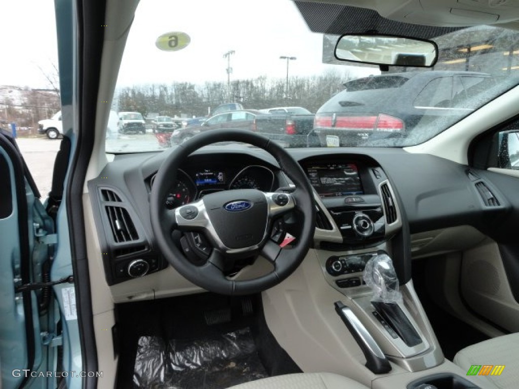 2012 Focus SEL Sedan - Frosted Glass Metallic / Stone photo #12