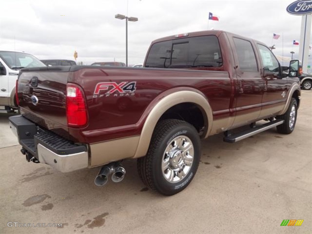 Autumn Red Metallic 2012 Ford F250 Super Duty Lariat Crew Cab 4x4 Exterior Photo #59759900