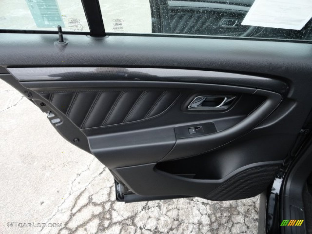 2012 Ford Taurus SHO AWD Charcoal Black Door Panel Photo #59760077