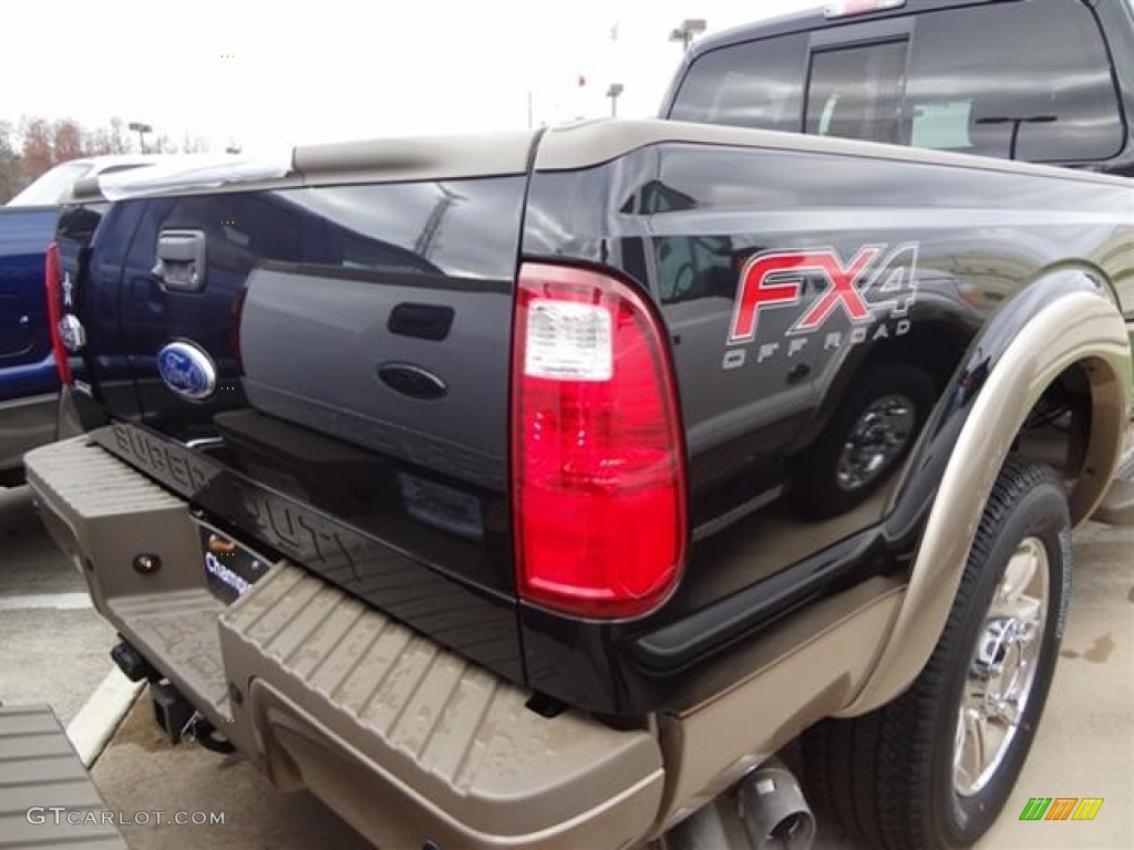 2012 F250 Super Duty King Ranch Crew Cab 4x4 - Tuxedo Black Metallic / Chaparral Leather photo #6