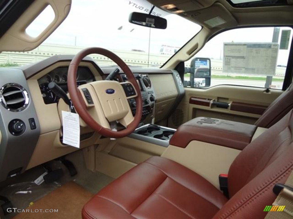 Chaparral Leather Interior 2012 Ford F250 Super Duty King Ranch Crew Cab 4x4 Photo #59760866