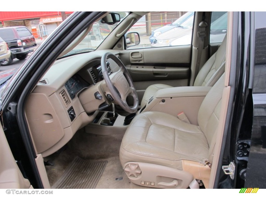 Sandstone Interior 2002 Dodge Durango SLT 4x4 Photo #59761202