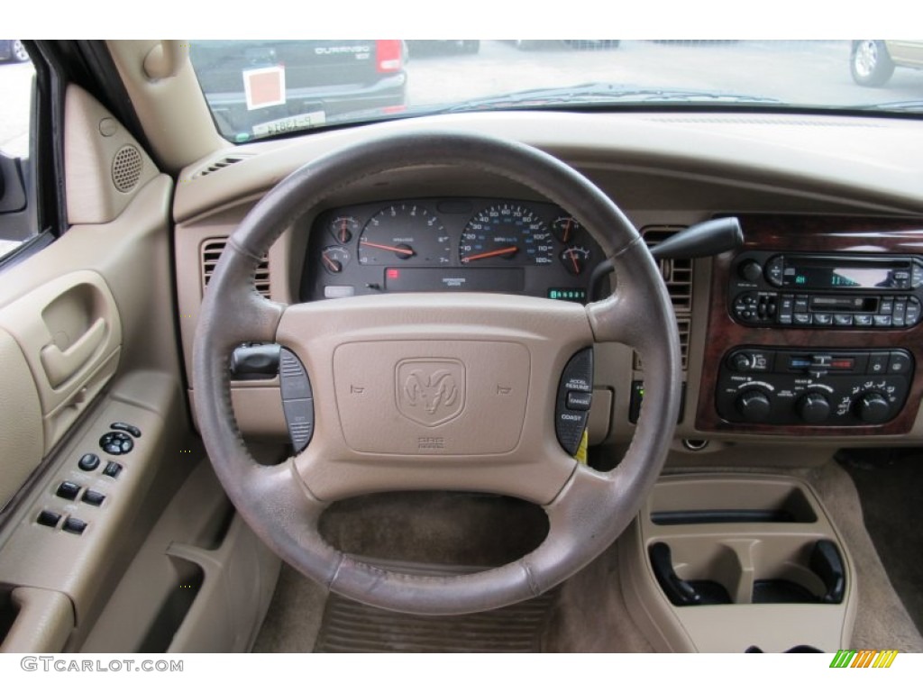2002 Dodge Durango SLT 4x4 Sandstone Steering Wheel Photo #59761268