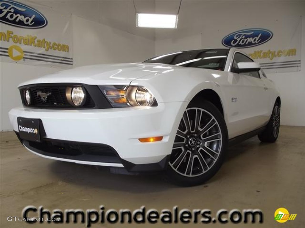 2012 Mustang GT Premium Coupe - Performance White / Saddle photo #1