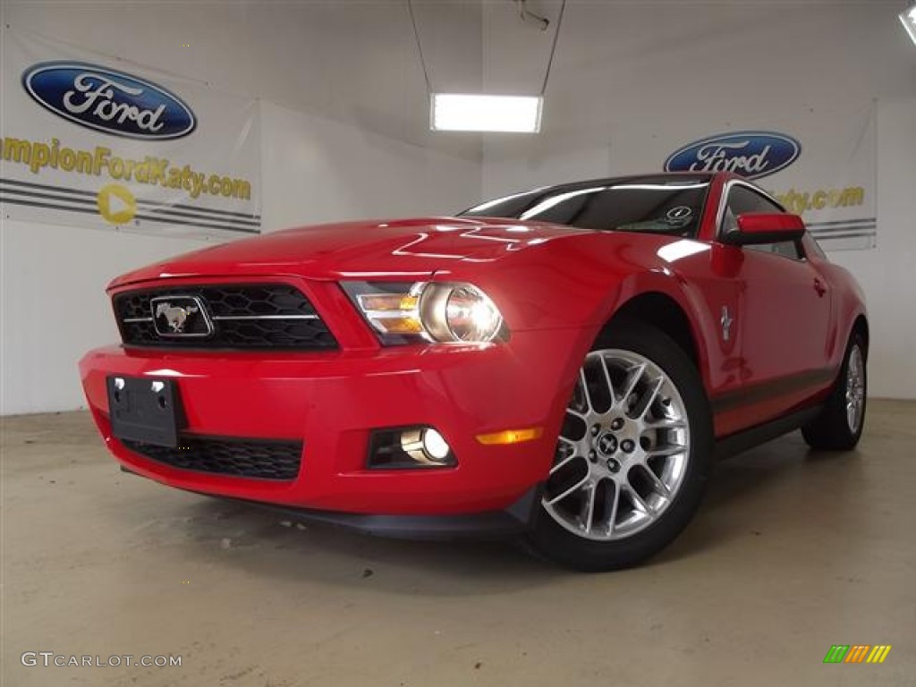 2012 Mustang V6 Premium Coupe - Race Red / Charcoal Black photo #1
