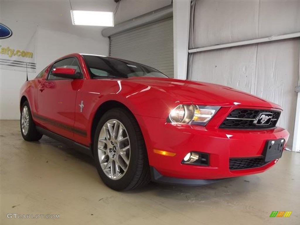2012 Mustang V6 Premium Coupe - Race Red / Charcoal Black photo #3