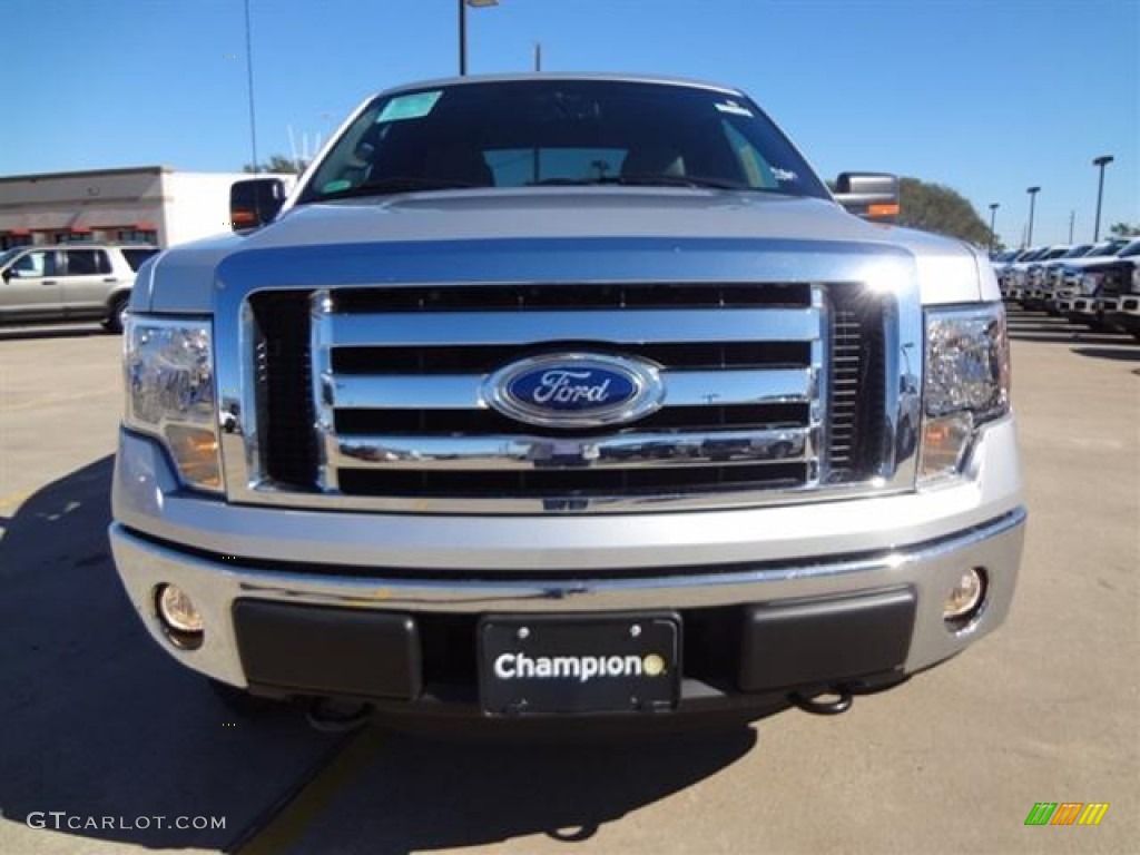 2011 F150 XLT SuperCab 4x4 - Ingot Silver Metallic / Steel Gray photo #2