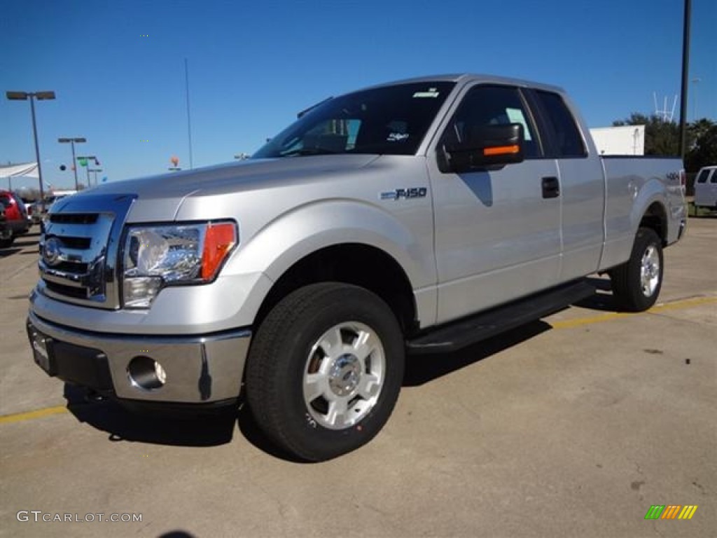 2011 F150 XLT SuperCab 4x4 - Ingot Silver Metallic / Steel Gray photo #3