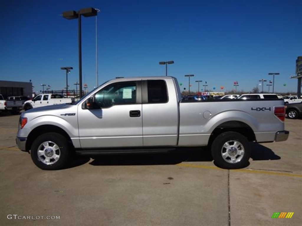 2011 F150 XLT SuperCab 4x4 - Ingot Silver Metallic / Steel Gray photo #4