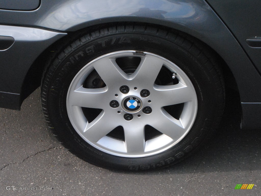 2001 3 Series 325i Sedan - Steel Grey Metallic / Black photo #7