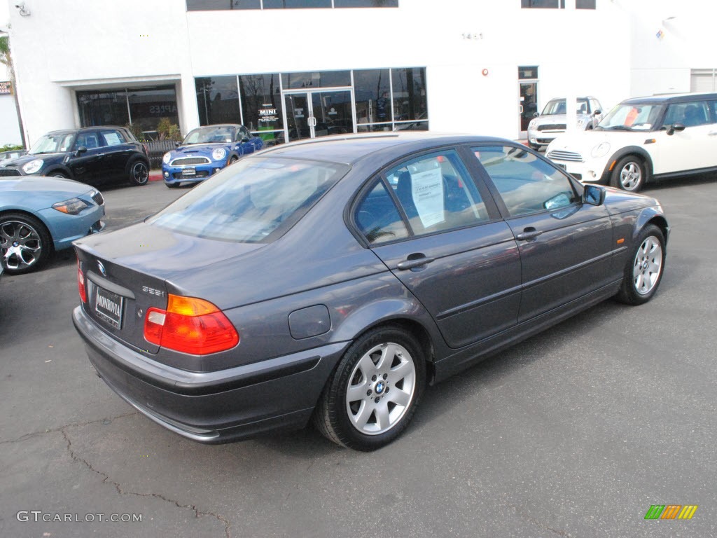 2001 3 Series 325i Sedan - Steel Grey Metallic / Black photo #8