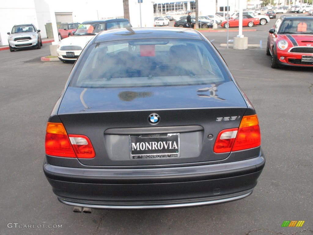 2001 3 Series 325i Sedan - Steel Grey Metallic / Black photo #9