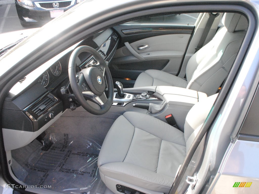 Grey Dakota Leather Interior 2009 BMW 5 Series 550i Sedan Photo #59766400