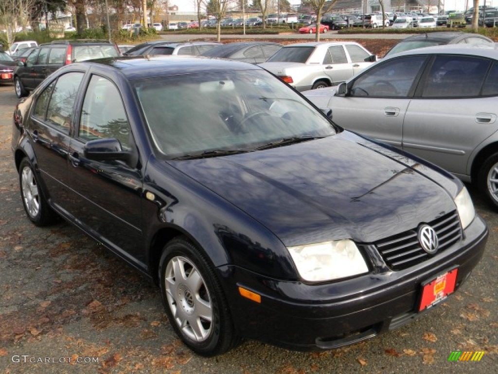 2000 Jetta GLS VR6 Sedan - Atlantic Blue Pearl / Gray photo #2