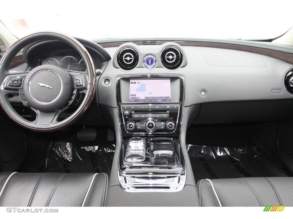 2011 Jaguar XJ XJ Supercharged Jet Black/Ivory Dashboard Photo #59767277