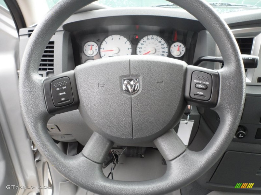 2009 Dodge Ram 2500 SXT Mega Cab 4x4 Medium Slate Gray Steering Wheel Photo #59768291