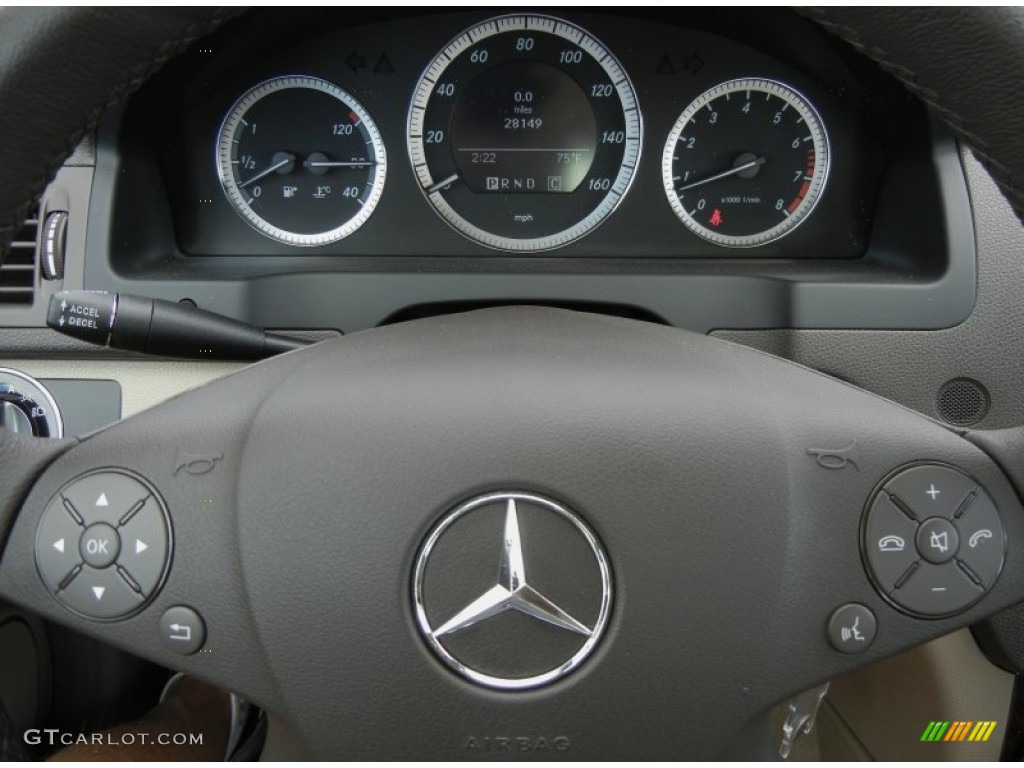 2009 Mercedes-Benz C 300 Luxury Almond/Mocha Steering Wheel Photo #59768360