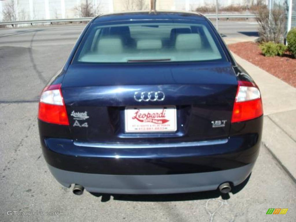 2002 A4 1.8T quattro Sedan - Ming Blue Pearl Effect / Grey photo #3