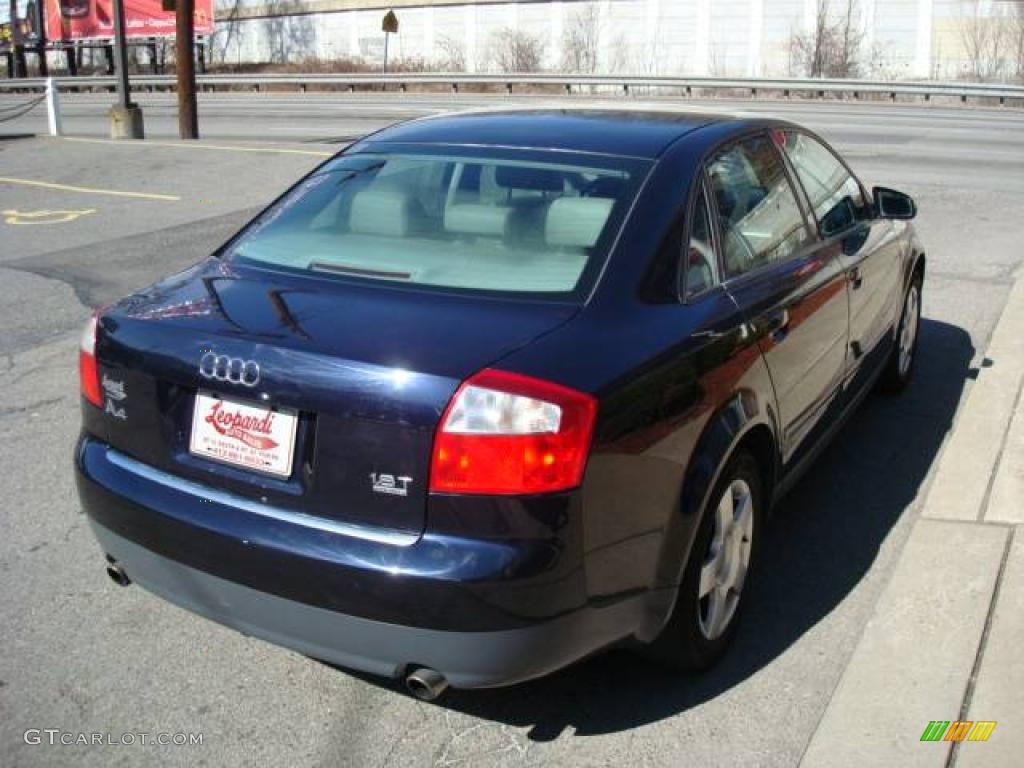 2002 A4 1.8T quattro Sedan - Ming Blue Pearl Effect / Grey photo #4
