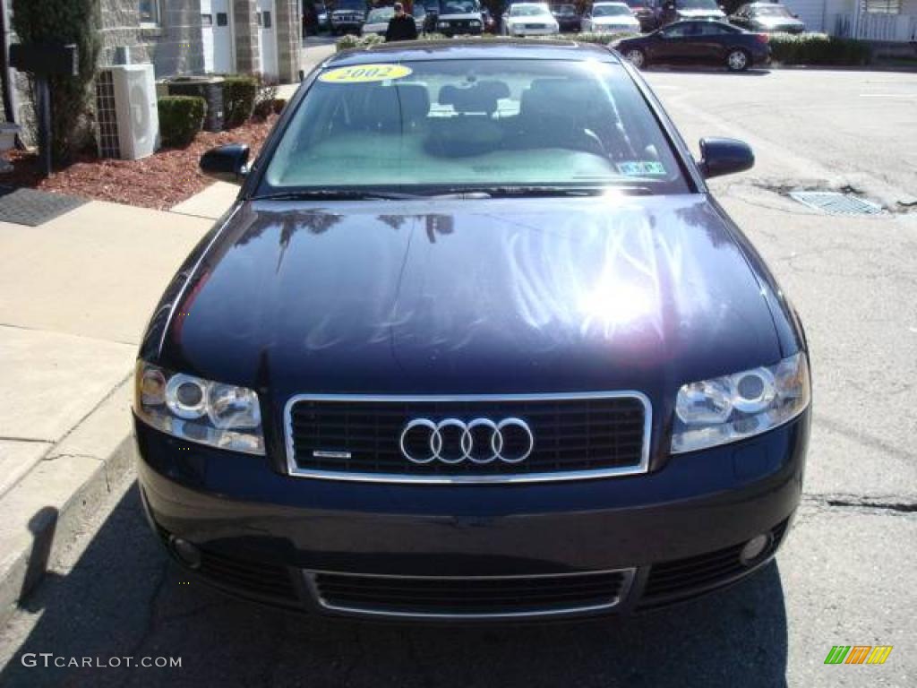 2002 A4 1.8T quattro Sedan - Ming Blue Pearl Effect / Grey photo #6