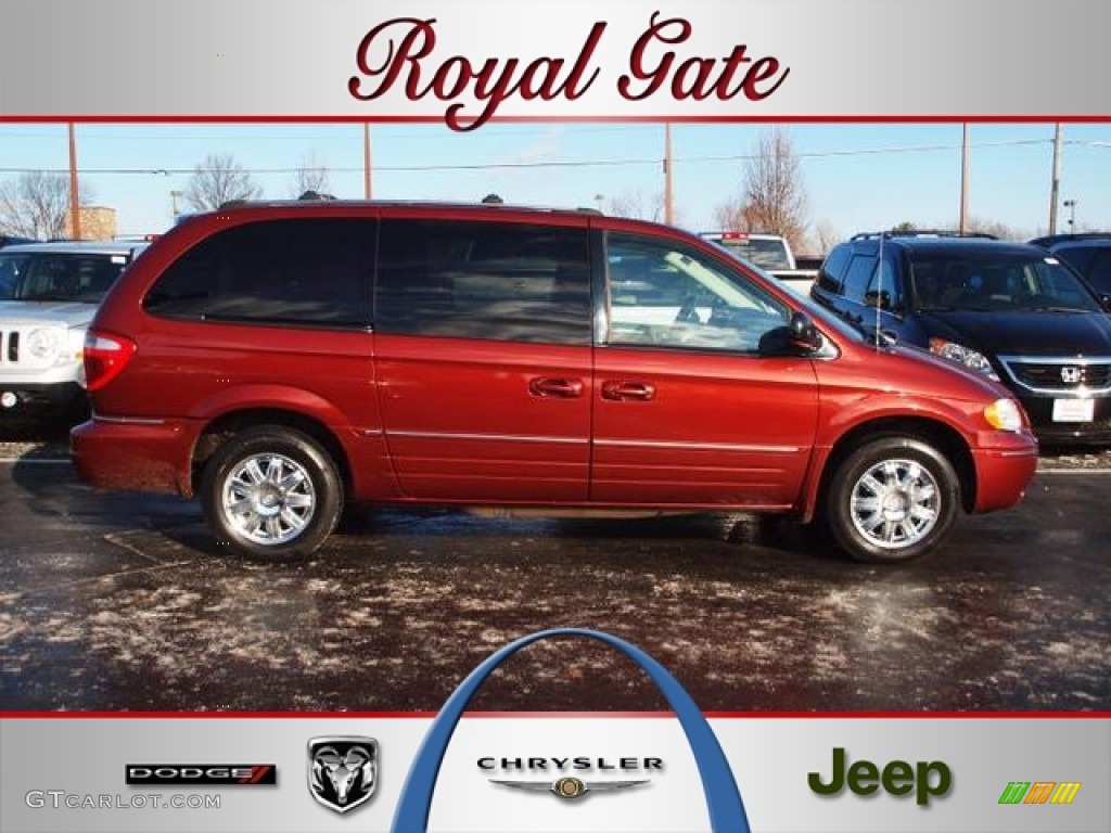2007 Town & Country Limited - Inferno Red Crystal Pearl / Medium Slate Gray photo #1