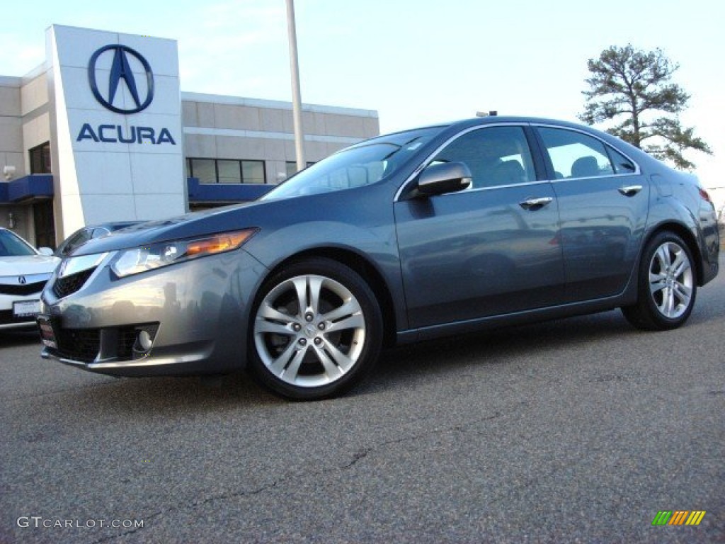 2010 TSX V6 Sedan - Polished Metal Metallic / Ebony photo #2