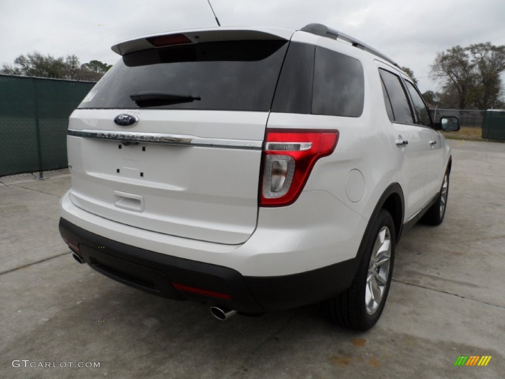 2012 Explorer XLT - White Platinum Tri-Coat / Medium Light Stone photo #3