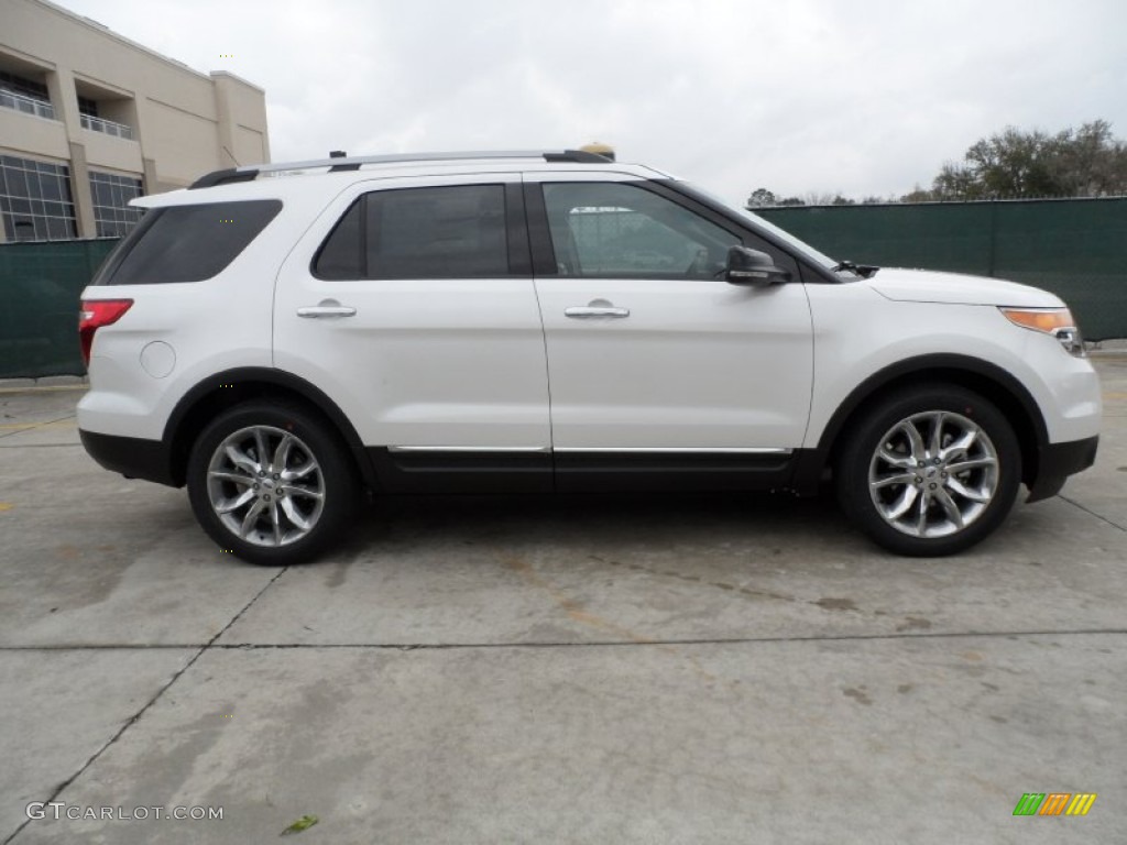 2012 Explorer XLT - White Platinum Tri-Coat / Medium Light Stone photo #2