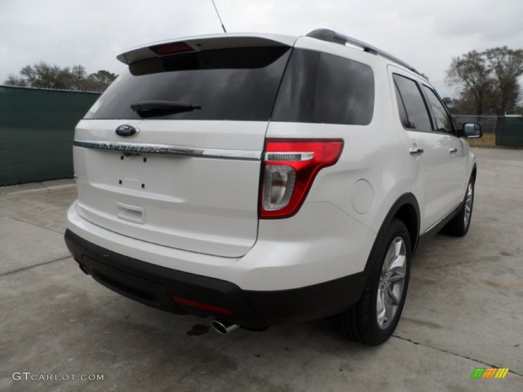 2012 Explorer XLT - White Platinum Tri-Coat / Medium Light Stone photo #3