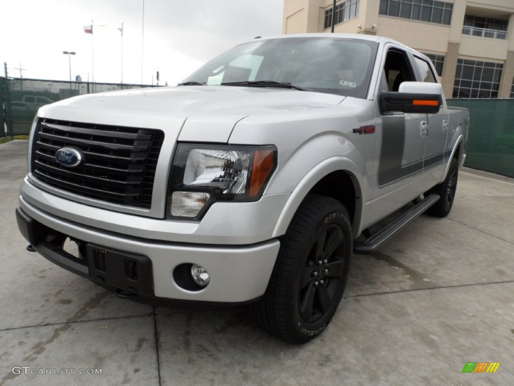 2012 F150 FX4 SuperCrew 4x4 - Ingot Silver Metallic / FX Sport Appearance Black/Red photo #7