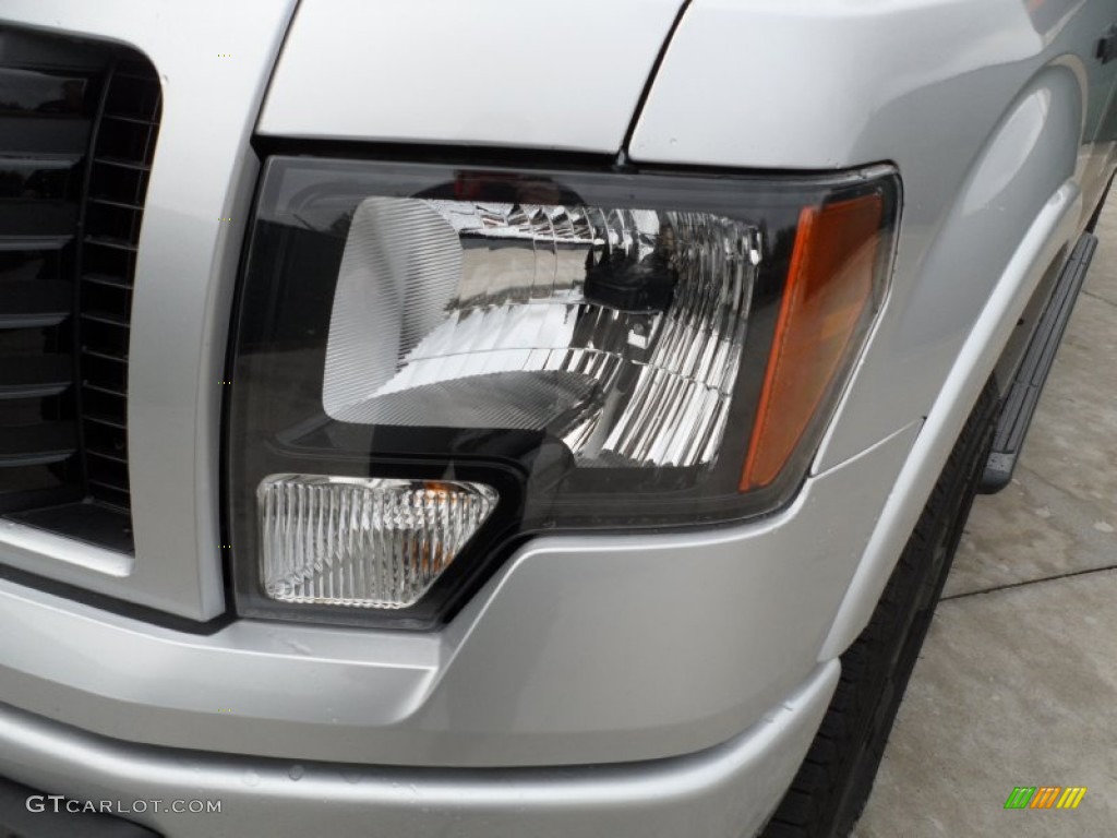 2012 F150 FX4 SuperCrew 4x4 - Ingot Silver Metallic / FX Sport Appearance Black/Red photo #9