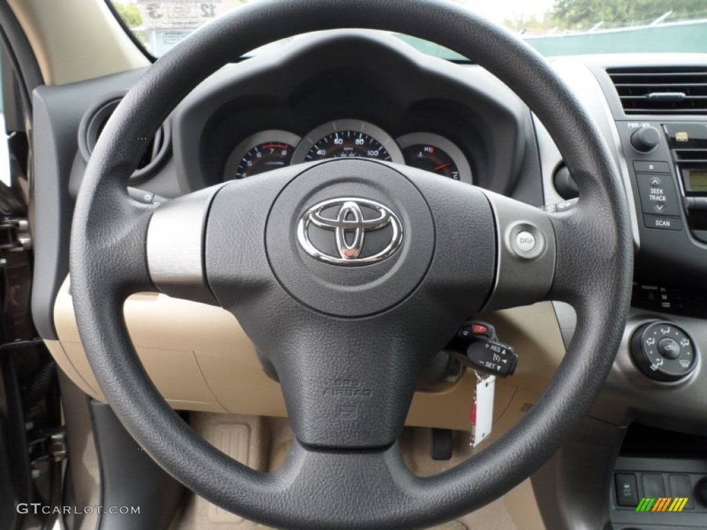2011 Toyota RAV4 I4 Sand Beige Steering Wheel Photo #59774252