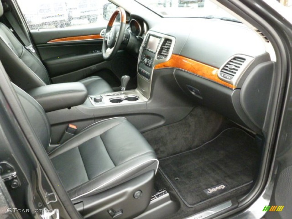 Black Interior 2011 Jeep Grand Cherokee Overland 4x4 Photo #59774516