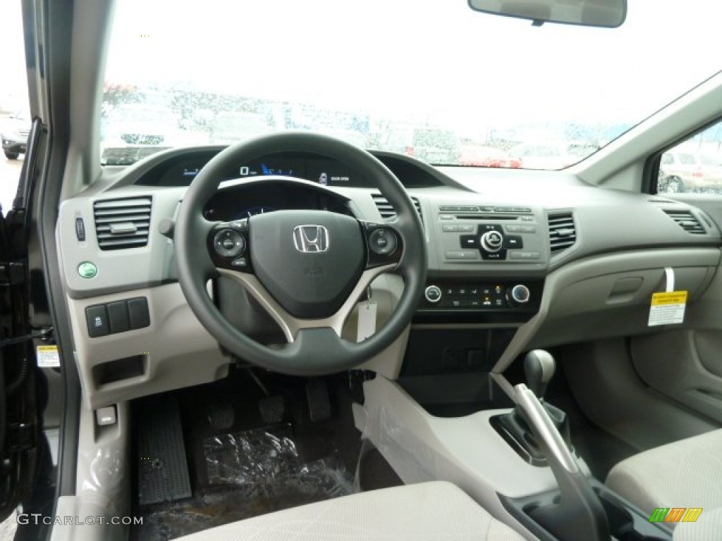 2012 Honda Civic LX Sedan Gray Dashboard Photo #59774978