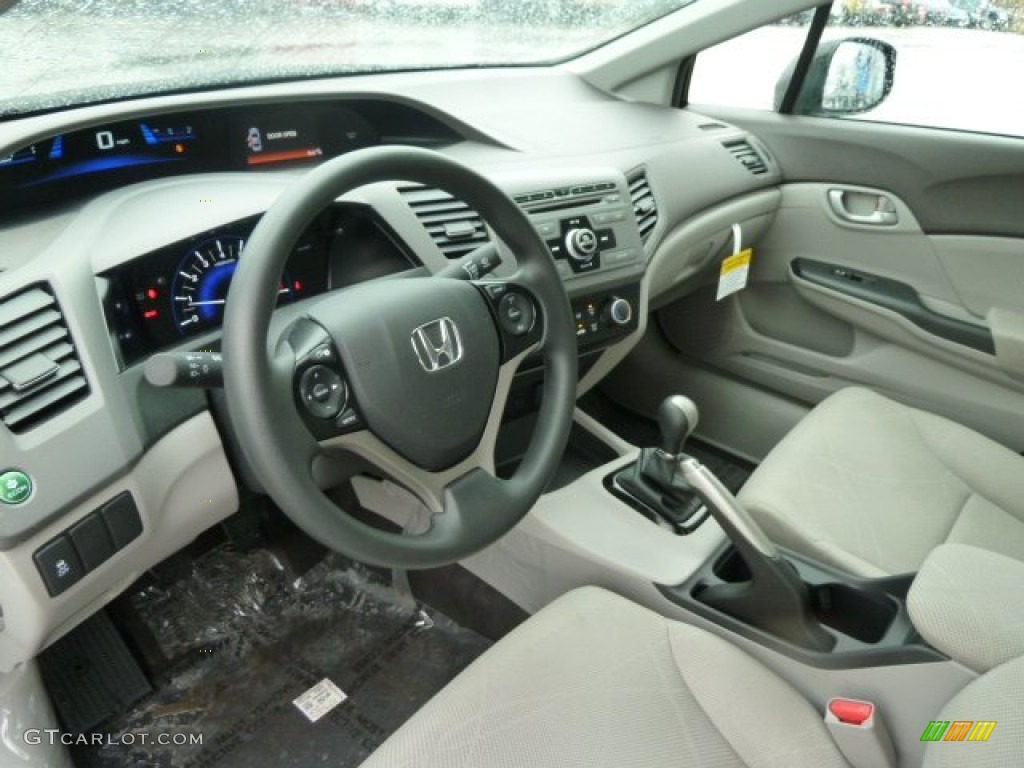 Gray Interior 2012 Honda Civic LX Sedan Photo #59775005